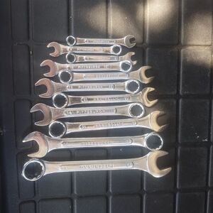 Chrome Combination Wrench Set - Silver